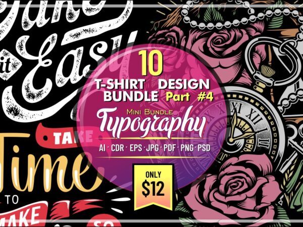 10 T-SHIRT DESIGN MINI BUNDLE PART 4