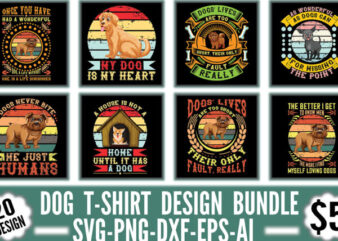 Dog T-shirt Design Bundle